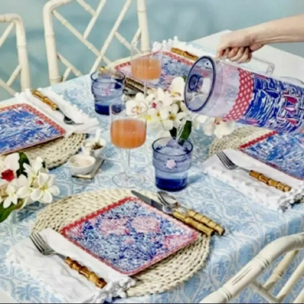 NEW NIB Lilly Pulitzer Sway with Me Set of 4 Engineered Melamine Plates - Picture 4 of 7